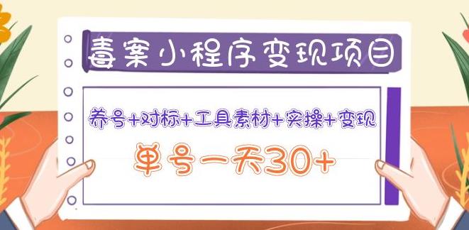 抖音图文案小程序变现项目:养号+对标+工具素材+实操,单号一天30+ 抖音图文案小程序变现项目:养号+对标+工具素材+实操,单号一天30+